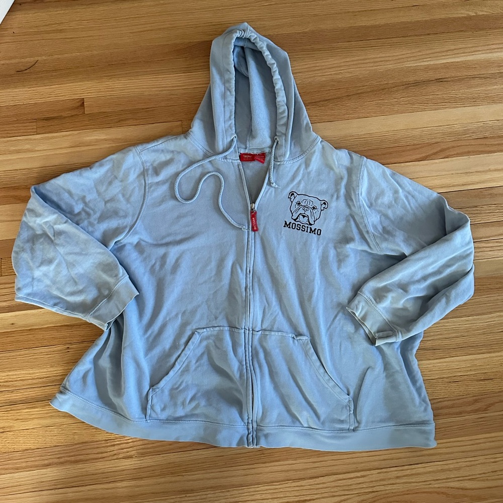 Mossimo Supply Co. Light Blue Full Zip Hoodie